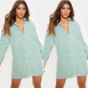 Prettylittlething Corduroy Shirt Dress